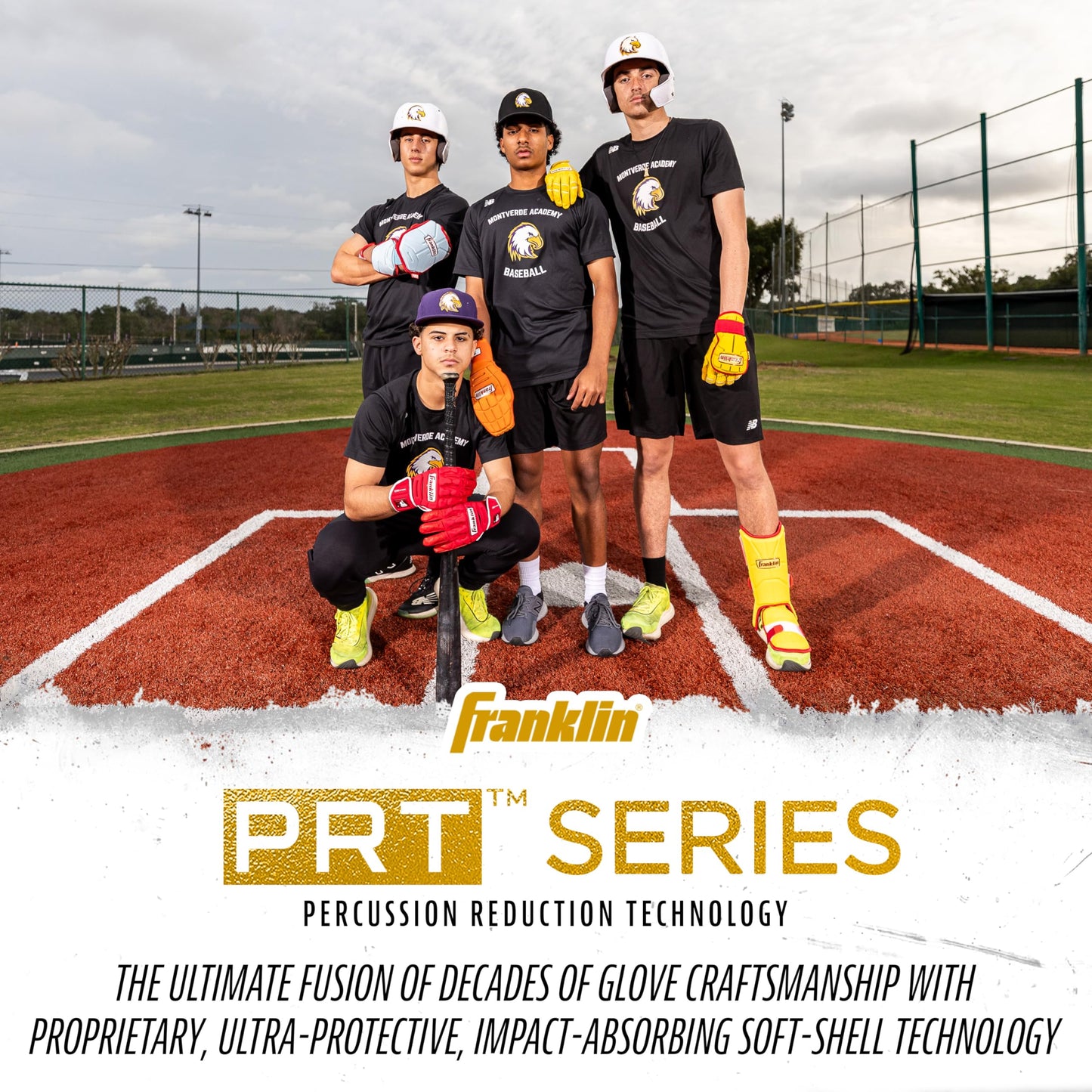 Franklin Sports Baseball + Softball Leg Guard - PRT Series Adult Shin + Foot Shield for Batting - Protective Leg + Ankle Guard with Toe Plate - Right Hand + Left Hand Hitters - Black/Gold - One Size