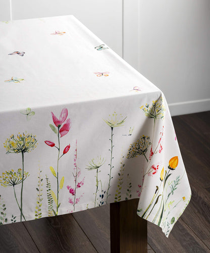 Maison d'Hermine Table Cloth Rectangle Table 100% Cotton 70 x 140 Inches Tablecloth Reusable Decorative for Dining Room, Farmhouse, Home, Party, Festive & Wedding Spring Summer - Botanical Fresh