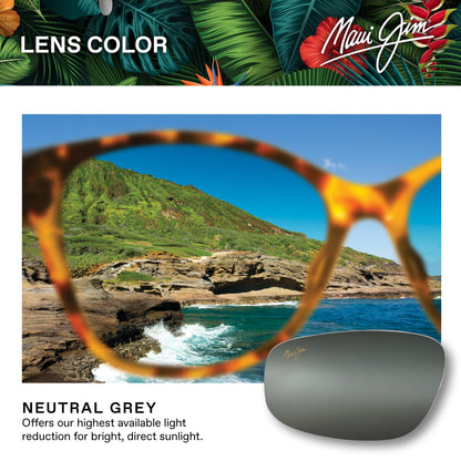 Maui Jim Men's Mikioi Polarized Aviator Sunglasses, Matte Titanium/Neutral Grey, Medium