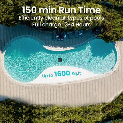 Aiper Scuba S1 Robotic Pool Cleaner, Wall & Waterline Cleaning, Cordless Pool Robot with 4 Modes, Smarter Navigation with High-Precision Sensors, for All Inground & Above Ground Pools (2024)
