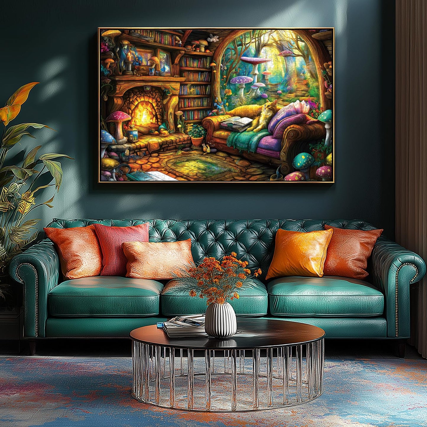 Blueforest 1000 Piece Jigsaw Puzzle for Adults, Enchanting Fantasy Forest Mushroom Landscape Puzzle Hard Impossible Difficult Challenging Family Puzzles for Adults Perfect for Game Nights