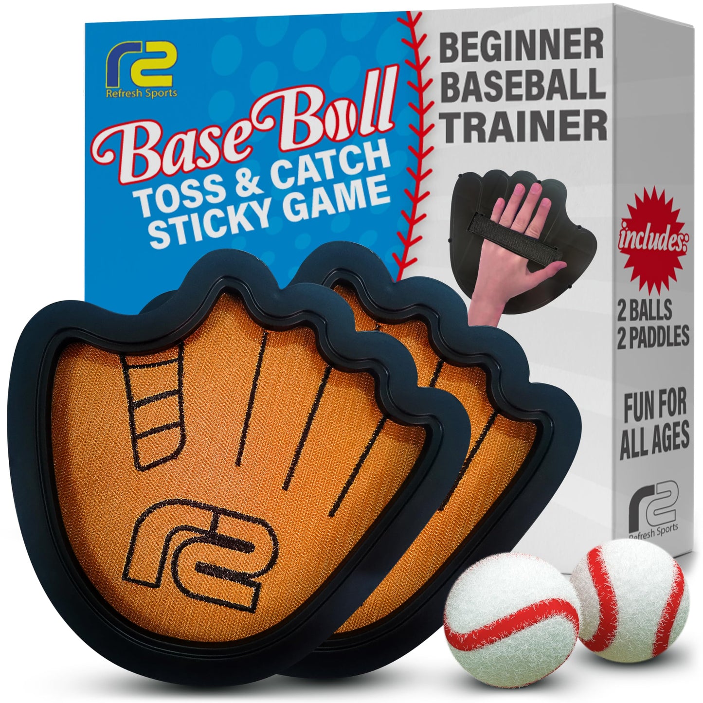 Toss and Catch Ball Set: Fun Ball and Catch Game - Baseball Gifts for Boys & Girls - Easter Gifts for Kids & Toddler Toys for 9 8 7 6 5 4 3 + Year Old Boys Birthday Gift & Easter Basket Stuffers Idea