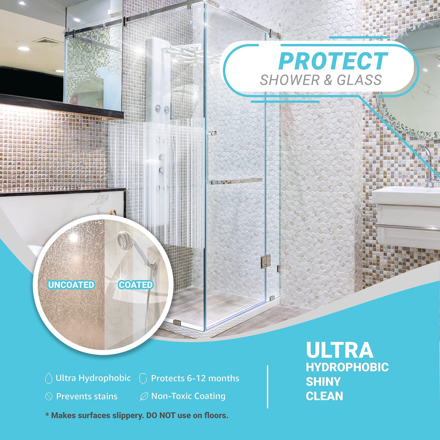 Lifeproof Ceramic Coating Spray Kit - Shine, Seal & Protect Kitchen & Bath Surfaces, Repels Stains & Grime
