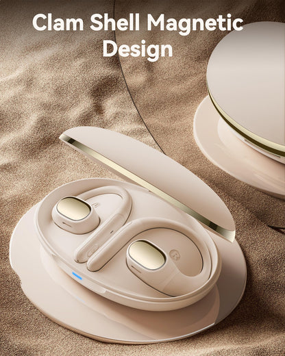 PocBuds Open Ear Earbuds Bluetooth 5.4 Wireless Headphones with HD Mic, 60h Playtime /0.2 Oz Ultralight Comfort Open Ear Headphones with Earhooks Sport Earbuds Wireless Bluetooth with Ipx7 Waterproof