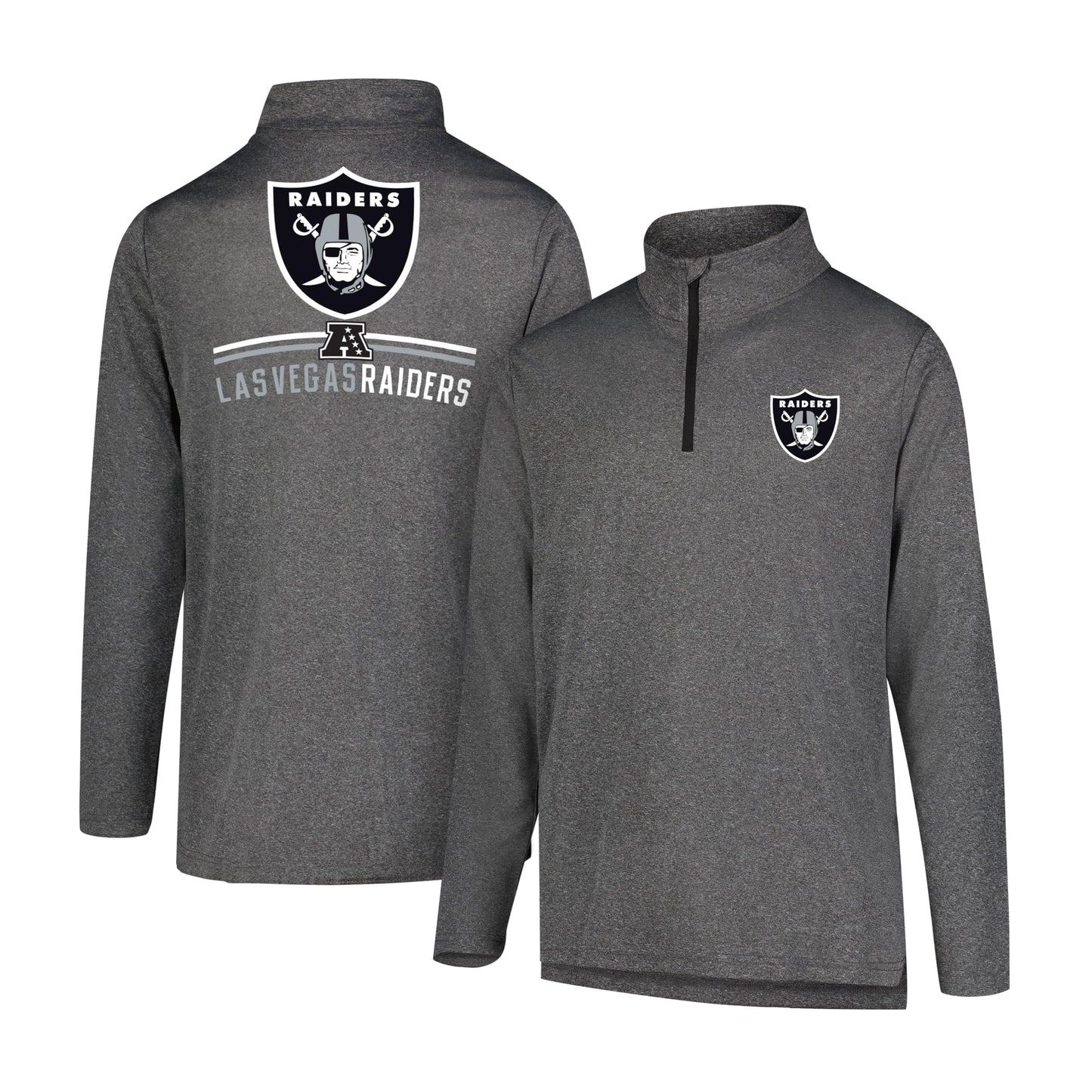 Ultra Game NFL Mens Active Quarter Zip Long Sleeve Shirt