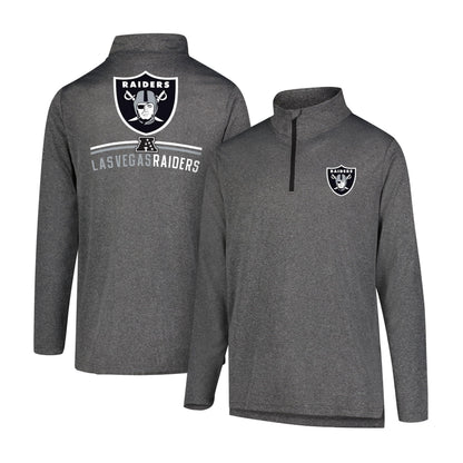 Ultra Game NFL Mens Active Quarter Zip Long Sleeve Shirt