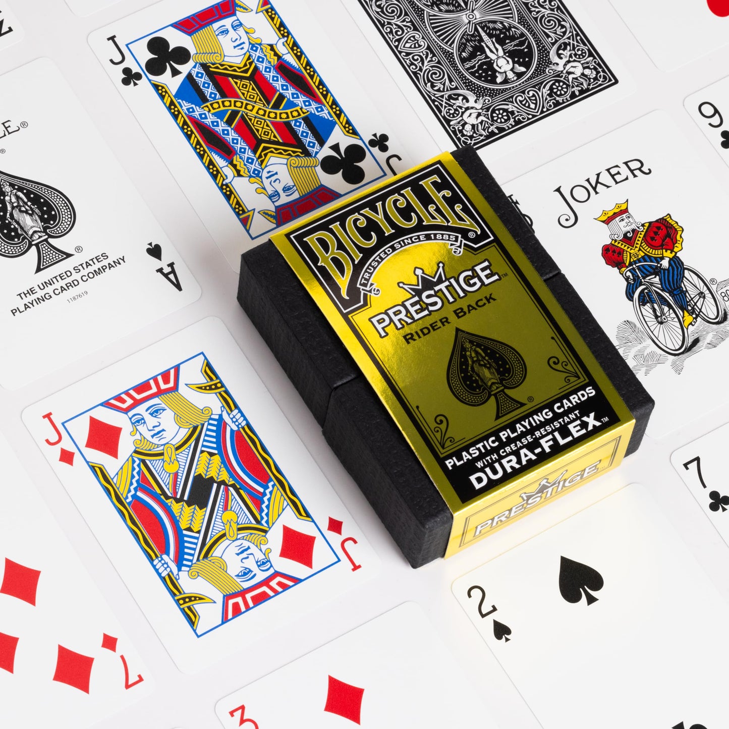 Bicycle Prestige Waterproof Plastic Playing Cards, Black Playing Cards, 100% Plastic, 1 Deck