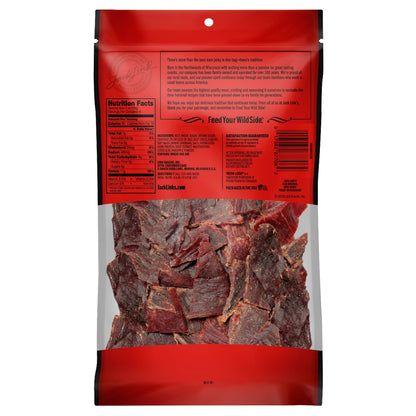 Jack Link's Beef Jerky, Original, 1/2 Pounder Bag - Flavorful Meat Snack, 10g of Protein and 80 Calories, Made with Premium Beef - 96% Fat Free, No Added MSG** or Nitrates/Nitrites, 8oz