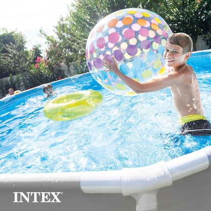 Intex 26711EH Prism Frame Premium Above Ground Swimming Pool Set: 12ft x 30in – Includes 530 GPH Cartridge Filter Pump – SuperTough Puncture Resistant – Rust Resistant – 1718 Gallon Capacity