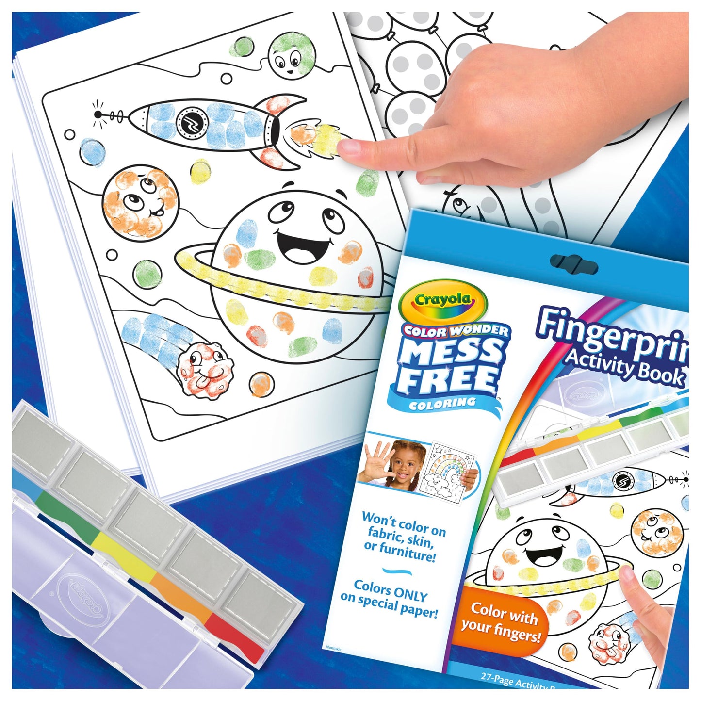 Crayola Color Wonder Mess Free Fingerprint Ink Painting Activity Set, Toddler Finger Painting Alternative, Stocking Stuffers for Kids, Holiday Gifts