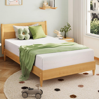 EGOHOME Full Size Memory Foam Mattress, 8 Inch Bed Mattress in A Box with Cooling Green Tea Gel, Pressure Relief with Medium Firm Support, CertiPUR-US Certified, 75''L x 54''W, ‎37.3 pounds White