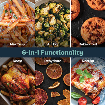 Ninja Crispi Pro 6-in-1 Glass Air Fryer | 450°F, Nontoxic, 6qt & 2.5qt Containers & Lids | Microwave, Freezer, Dishwasher Safe | Max Crisp, Air Fry, Bake, Roast, Recrisp, Dehydrate |Cyberspace AS101CY