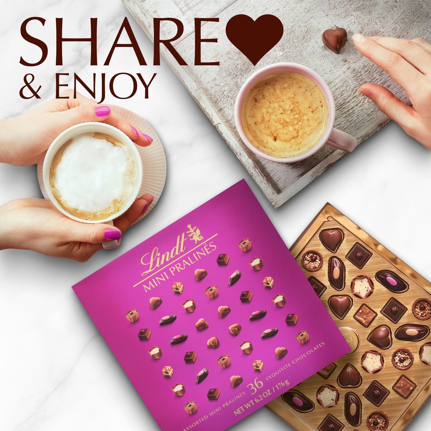 Lindt Mini Pralines, Assorted Chocolate Pralines with Premium Filling, Easter Chocolate Candy, 6.2 oz Gift Box