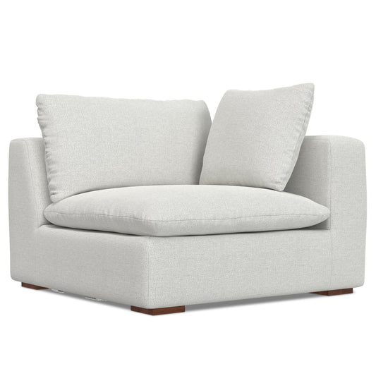 SIMPLIHOME Jasmine Right-Arm Sofa Module in Performance Fabric, Cloud Grey, 44-inches Wide, Handcrafted Contemporary-Style Right-Arm Accent Chair for Living Room