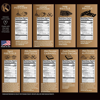 KREMERY Creamy Chocolate Cravings Easter Chocolate Covered Pretzels, Nuts, Candy & Caramel Popcorn (Deluxe, 3.5 lbs) Sweet Treats in Seagrass Tray with Ribbon Kosher