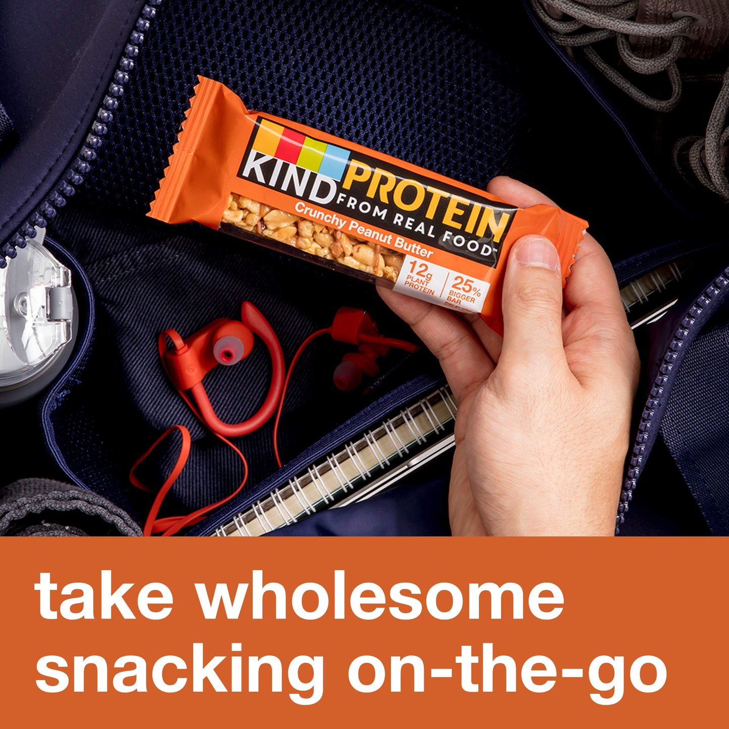 KIND Protein Bars, Crunchy Peanut Butter, Healthy Snacks, Gluten Free, 12g Protein, 12 Count