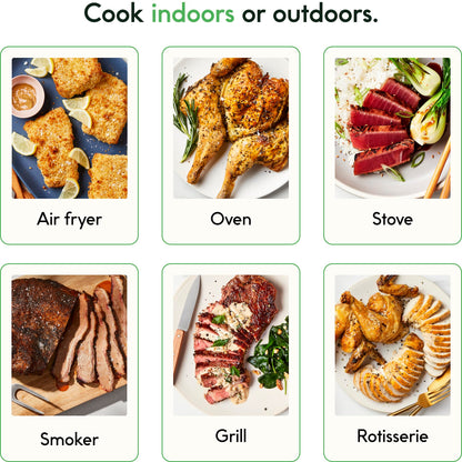 CHEF iQ Sense Smart Wireless Meat Thermometer with 3 Ultra-Thin Probes, Unlimited Range Bluetooth Meat Thermometer, Digital Food Thermometer for Remote Monitoring of BBQ Grill, Oven