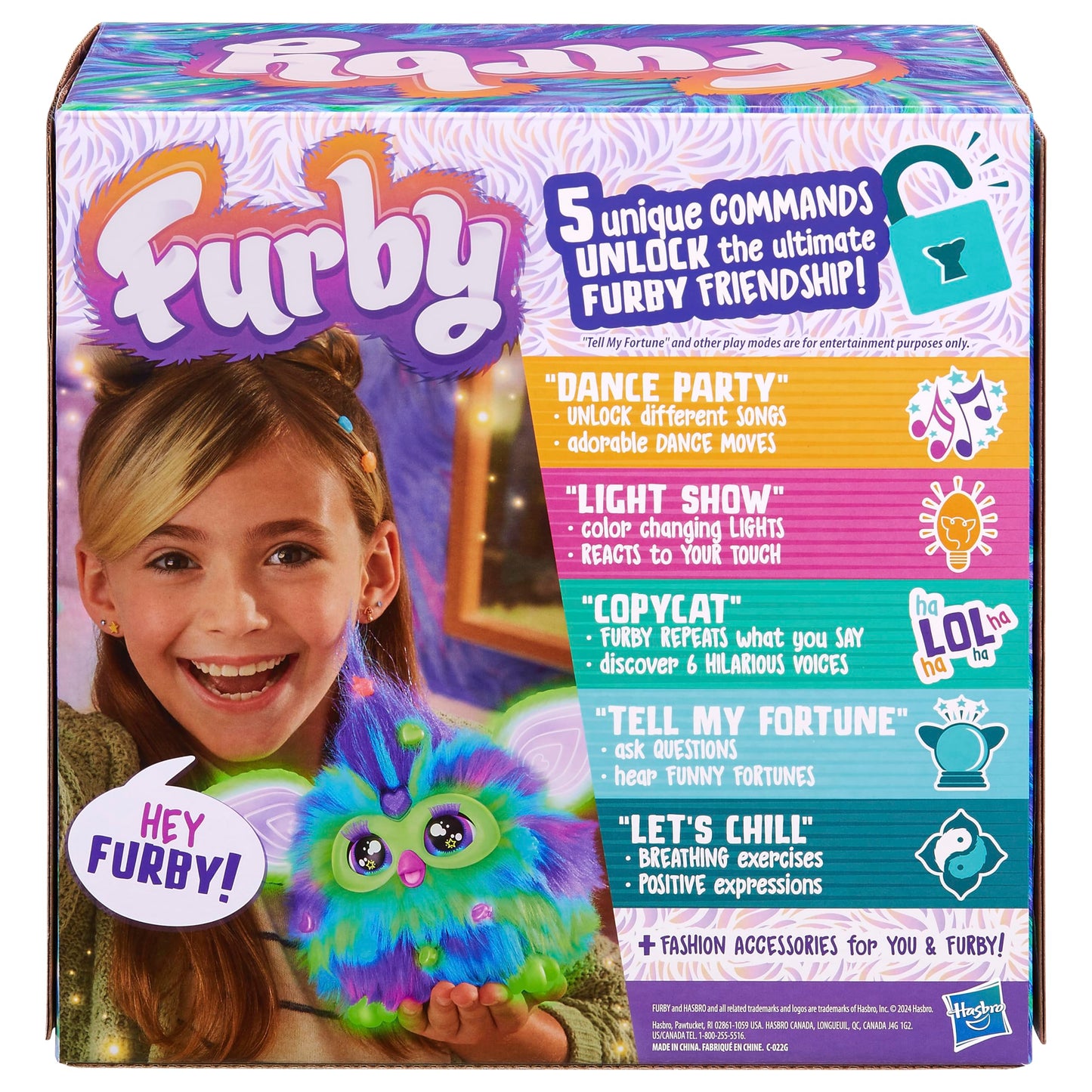 Furby Galaxy Edition, Glow in The Dark, 15 Fashion Accessories, Interactive Plush Toys for 6 Year Old Girls & Boys & Up, Voice Activated Animatronic (Amazon Exclusive)