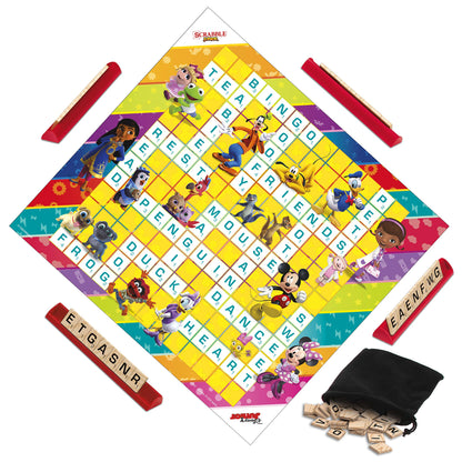 Hasbro Gaming Scrabble Junior: Disney Junior Edition Board Game for Kids | Double -Sided Game Board | Matching Word Game | Back to School Gifts | Ages 5+ (Amazon Exclusive)