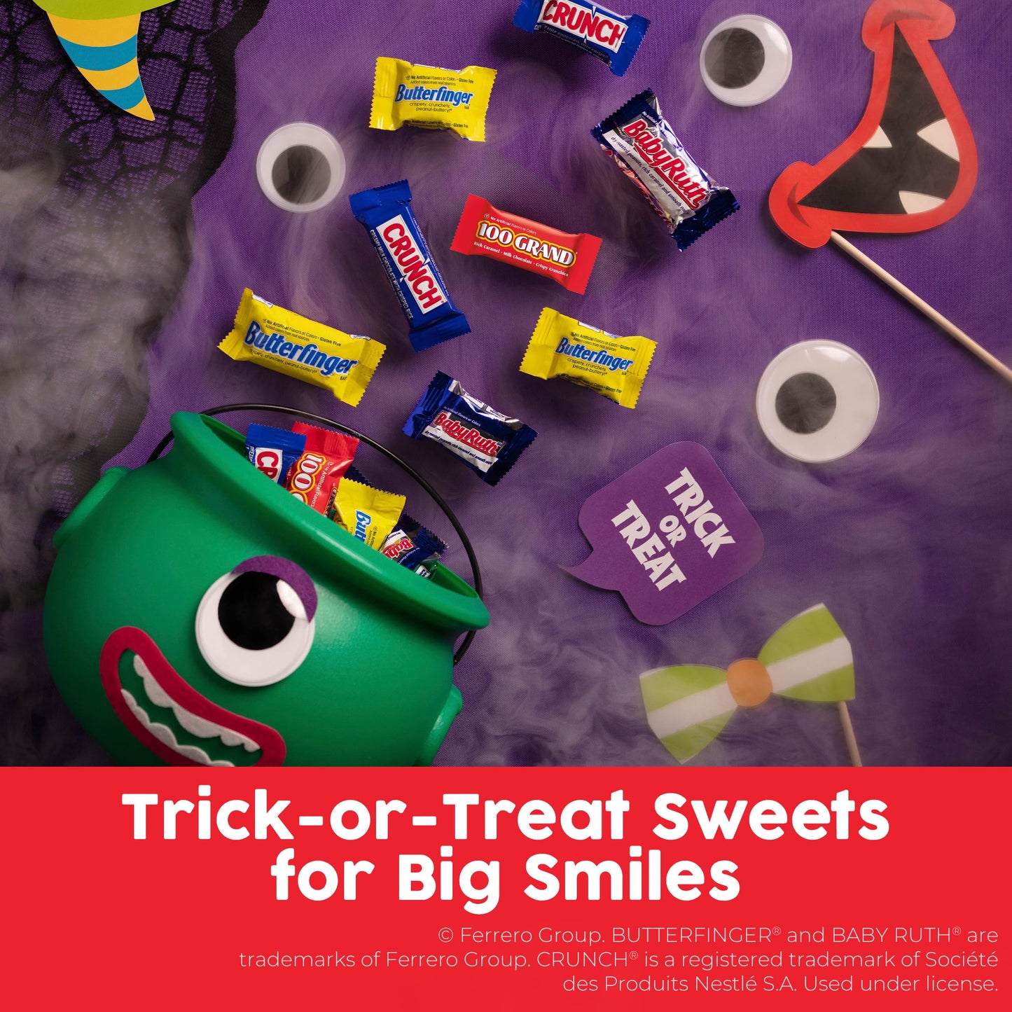 Butterfinger, CRUNCH, Baby Ruth, 100 Grand Mini and Fun Size Assorted Candy Bars, Bulk 80 Count Pack, 32.1 oz