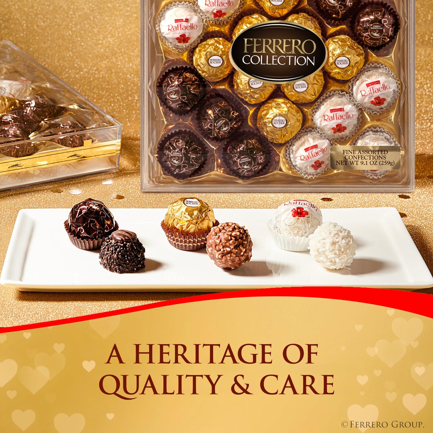 Ferrero Rocher, 16 Count, Premium Gourmet Assorted Hazelnut Milk Chocolate, Dark Chocolate and Coconut Chocolates, Chocolate Gift Box, 6.1 oz