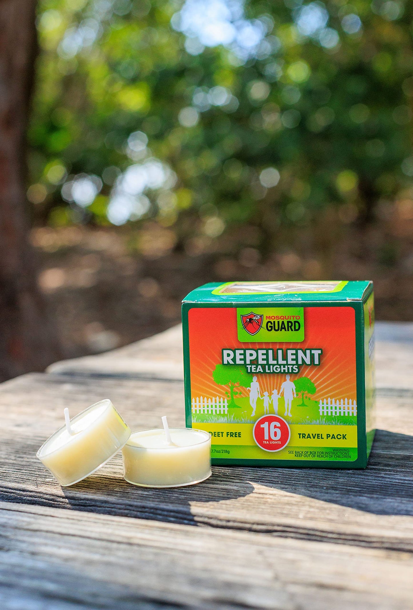 Mosquito Guard 16 Tealight Citronella Candles Outdoor Mosquito Repellent Indoors - DEET Free Mosquito Candles for Outside - Natural Mosquito Repellent Outdoor Patio Candle - Yard Bug Repellent Candle