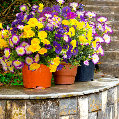 TSTWETO Artificial Faux Flowers for Outdoors, 12 Bundles Artificial Plants Outdoor UV Resistant, Fake Morning Glory Silk Flowers for Outside Planter Porch Patio Yard