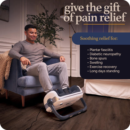 Cloud Massage Shiatsu Foot Massager with Heat - Foot & Calf Massager for Relaxation, Plantar Fasciitis Relief, Neuropathy, Circulation, and Heat Therapy - FSA/HSA Eligible - White, Includes Remote