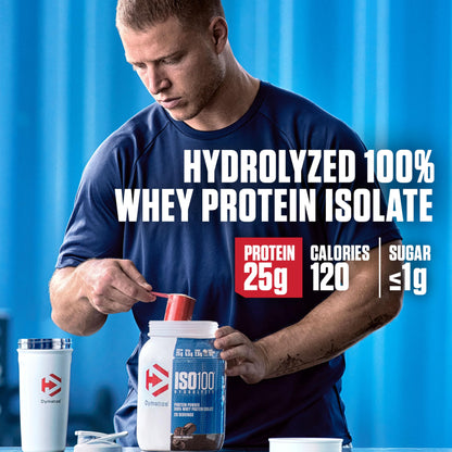 Dymatize ISO 100 Whey Protein Powder with 25g of Hydrolyzed 100% Whey Isolate, Vanilla 5 Pound, Package may vary