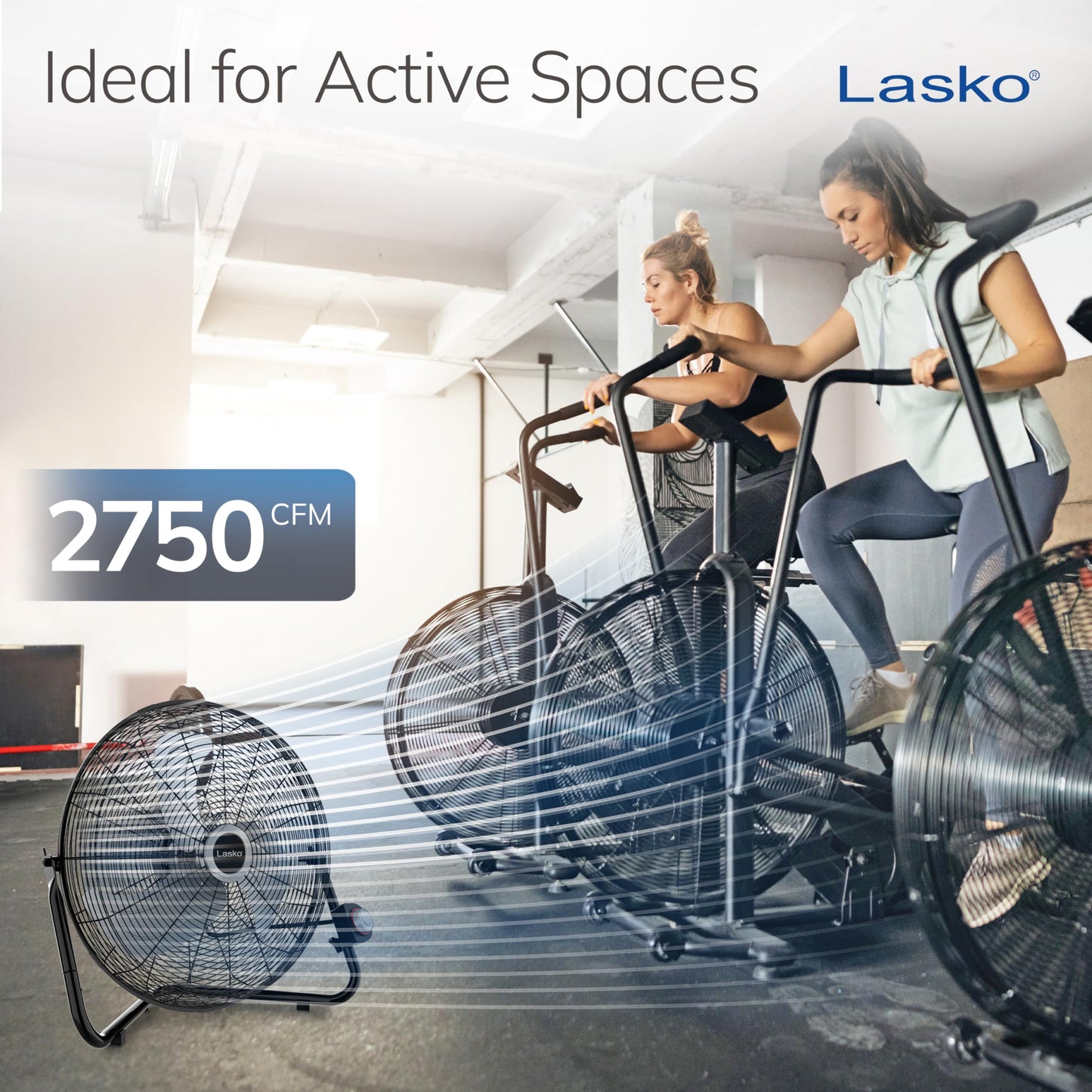 Lasko 20" Black High Velocity Wall Mount Fan with Pivoting Head - 3 Speeds, Ideal Wall Mount Fan or Floor Fans for Home, Garage, Attic, 2264QM