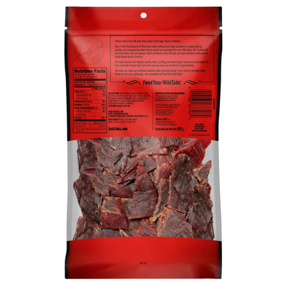 Jack Link's Beef Jerky, Original, 1/2 Pounder Bag - Flavorful Meat Snack, 10g of Protein and 80 Calories, Made with Premium Beef - 96% Fat Free, No Added MSG** or Nitrates/Nitrites, 8oz