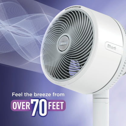 Shark FlexBreeze Pedestal & Tabletop Oscillating Fan with Remote, Indoor & Outdoor, Portable, Corded & Cordless with InstaCool Misting Attachment, White, FA222WH