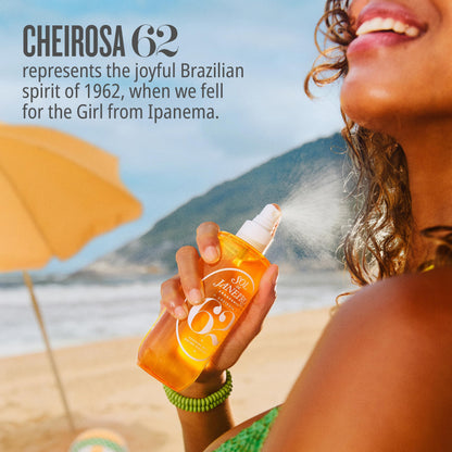 SOL DE JANEIRO Cheirosa Hair & Body Fragrance Mist Full Size and Travel Size Set - Home and Away Bundle - 8.1 & 3 fl oz Duo (Cheirosa 62)
