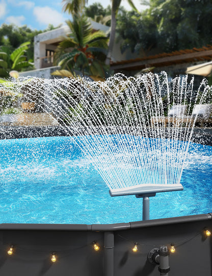 Pool Fountains for Above and In-ground Pools【Original by POOLHACKER】, Adjustable Whale Tail Waterfall Wide Width Pool Sprinkler Fountain for Relaxation & Cooling 10-20 Degrees