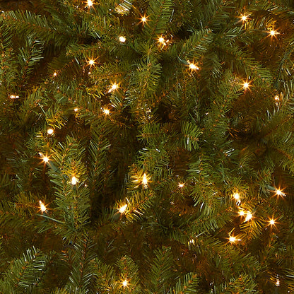 National Tree Company 6.5 ft Pre-Lit Dunhill Fir Artificial Christmas Tree, 650 Clear Lights, 1,838 Tips, Includes Stand, Green