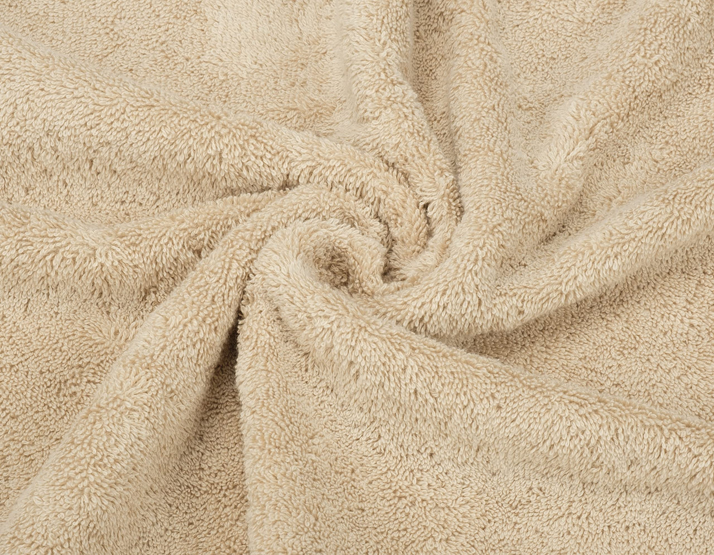 American Soft Linen Luxury 6 Piece Towel Set, 2 Bath Towels 2 Hand Towels 2 Washcloths, 100% Cotton Turkish Towels for Bathroom, Beige Towel Sets