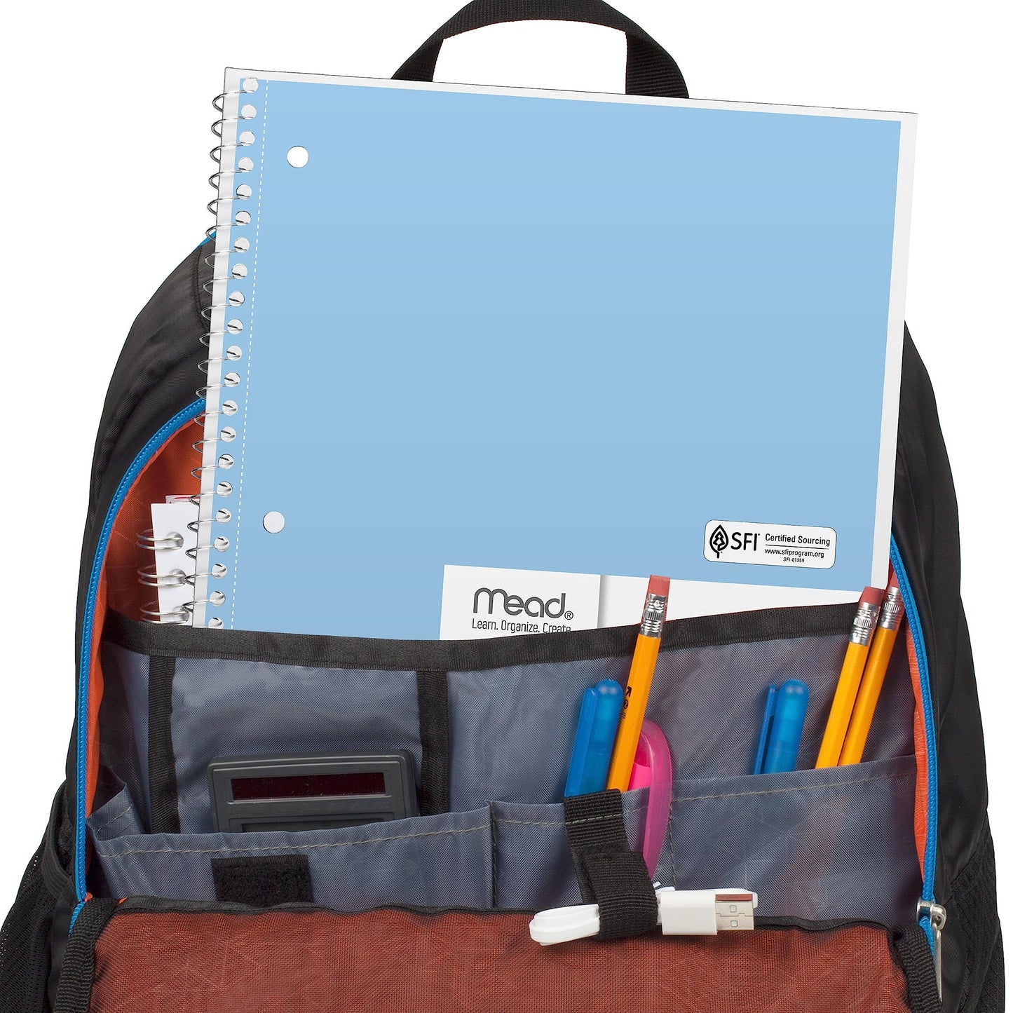 Mead Spiral Notebook, 6 Pack, 1 Subject, Wide Ruled Paper, 7-1/2" x 10-1/2", 70 Sheets per Notebook, Assorted Pastel Colors (930050-ECM)