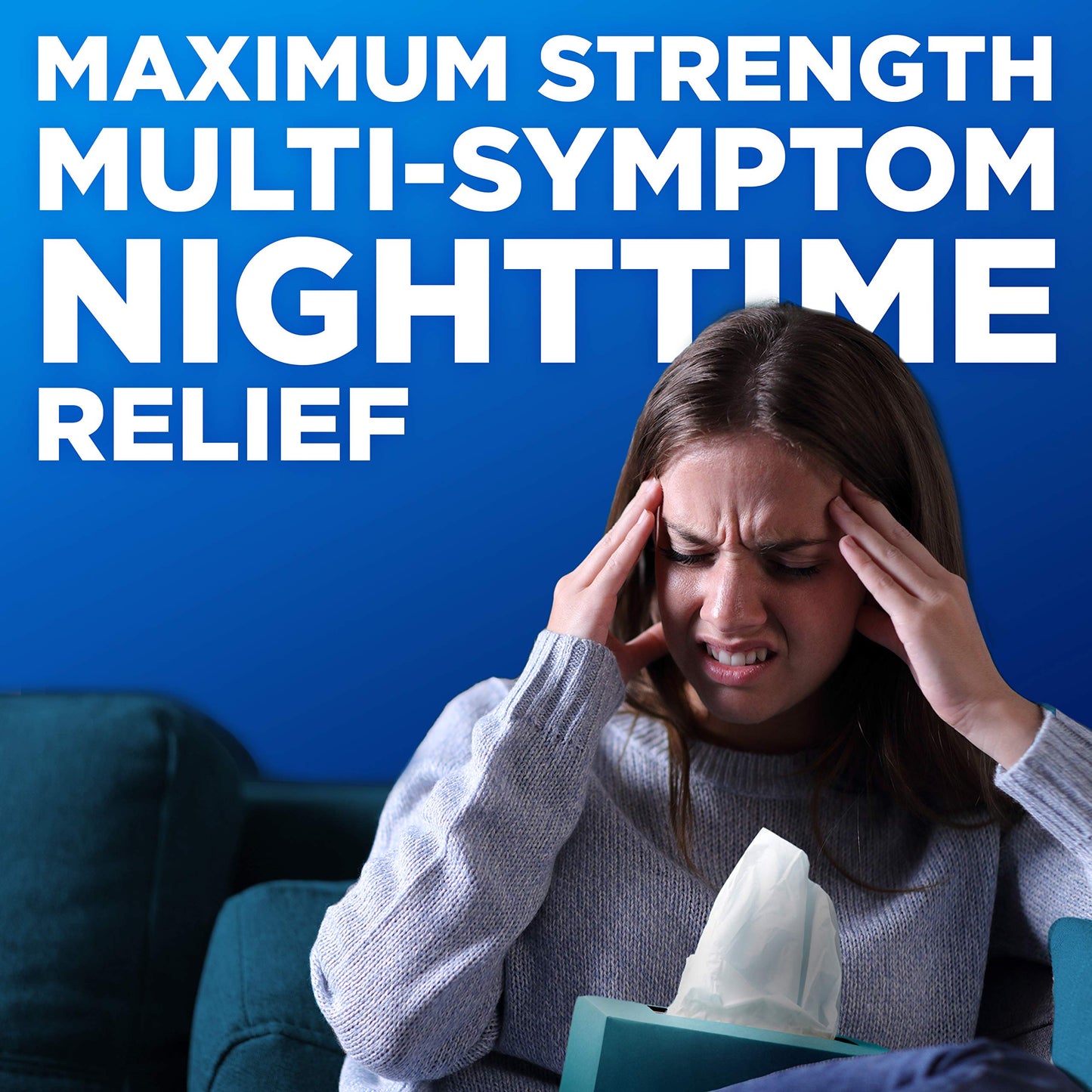 Amazon Basic Care Vapor Ice Day and Night Severe Cold and Flu Relief Caplets, Maximum Strength Medicine, Combo Pack, 48 Count