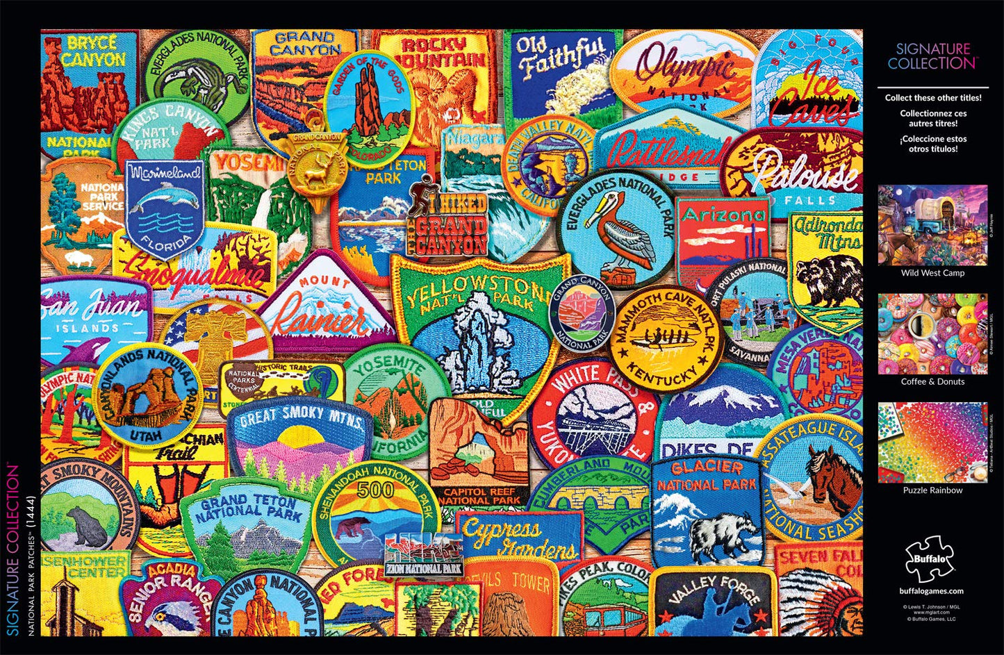 Buffalo Games - Lewis T. Johnson - National Park Patches - 1000 Piece Jigsaw Puzzle for Adults Challenging Puzzle Perfect for Game Nights - Finished Puzzle Size is 26.75 x 19.75