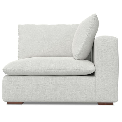 SIMPLIHOME Jasmine Right-Arm Sofa Module in Performance Fabric, Cloud Grey, 44-inches Wide, Handcrafted Contemporary-Style Right-Arm Accent Chair for Living Room