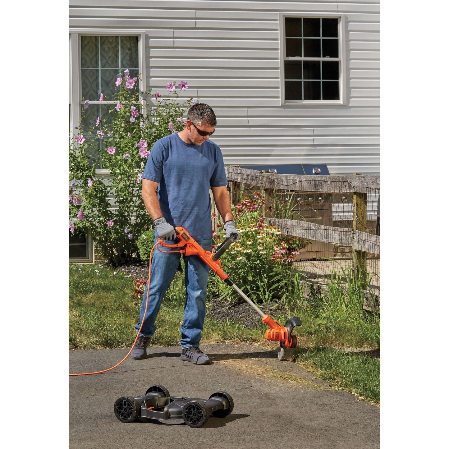 BLACK+DECKER 3-in-1 Corded Lawn Mower, String Trimmer & Edger, 12-Inch (BESTA512CM)