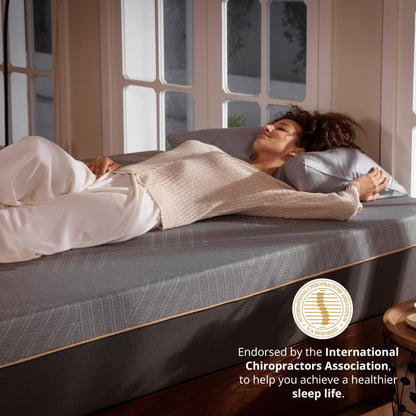 EGOHOME 12 Inch Queen Memory Foam Mattress for Back Pain, Cooling Copper Gel Bed in a Box, Foam Made in USA, CertiPUR-US Certified, Therapeutic Medium Firm, Double 60x80x12 Black