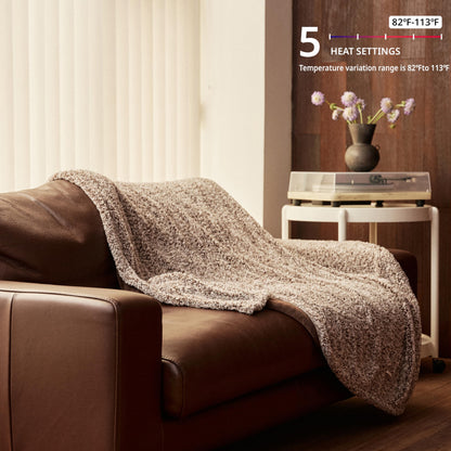 Templewet Heated Blanket Electric Throw 50" x 60" -Heated Throw Blanket with 5 Heating Levels & 3 Hours Auto Off,Machine Washable,ETL & FCC Certification,Over-Heat Protect（Racoon）