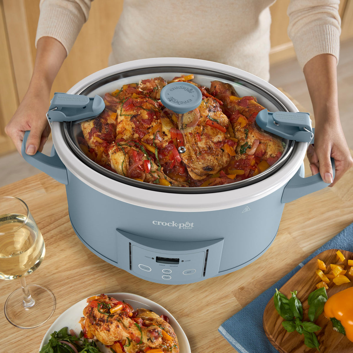 Crock-Pot® Design Series 7-Quart Programmable Slow Cooker, Morning Haze Blue