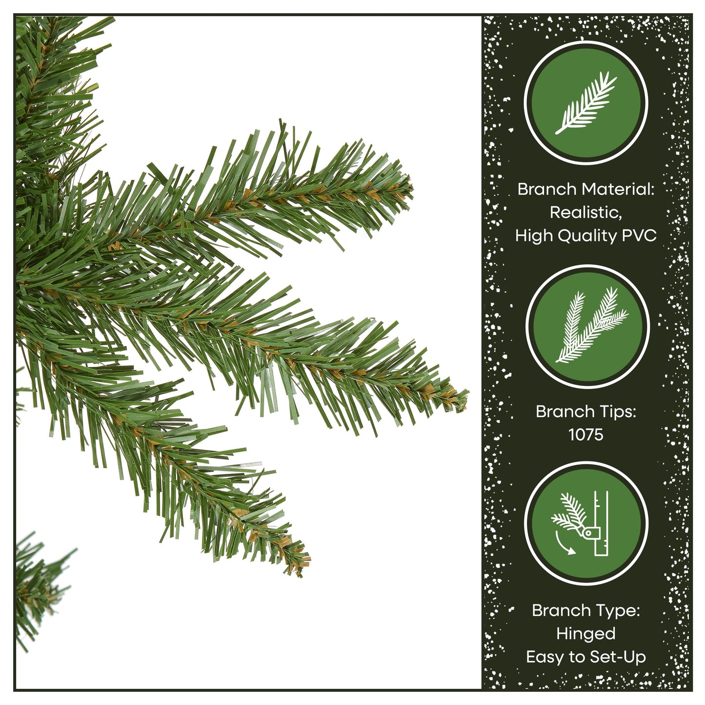 National Tree Company 7.5 ft Unlit Kingswood Fir Slim Artificial Christmas Tree, 1,075 Tips, Includes Stand, Green