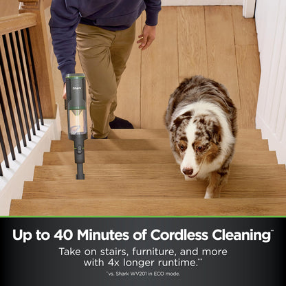 Shark PowerBoost Cordless 2-in-1 Car/Home Handheld PowerVac, Powerful Suction, 40 Minute Runtime, Portable, 3 Cleaning Modes, LED Screen, Furfins Tool, Duster Crevice Tool, Charcoal, BH102