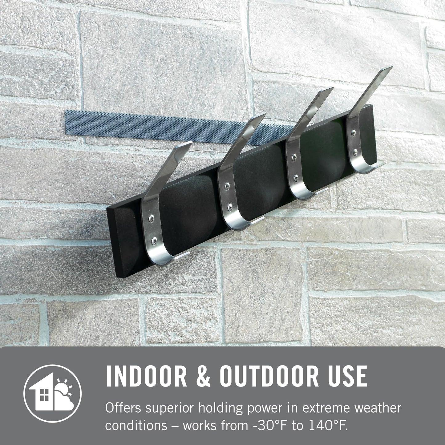 VELCRO Brand Extreme Outdoor Double Sided Mounting Tape | Holds up to 15 Pounds on Brick or Other Rough Surfaces | UV and Weather Resistant | 14Ft Heavy Duty Roll