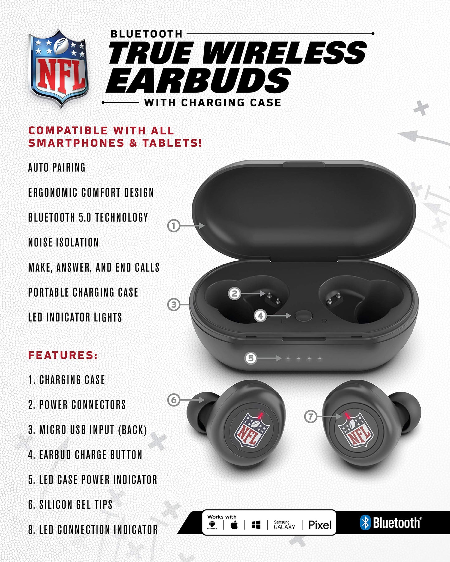 SOAR NFL True Wireless Earbuds, New York Giants