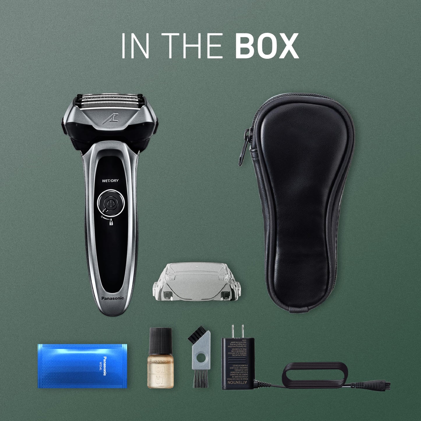 Panasonic ARC5 Electric Razor for Men with Pop-Up Trimmer, Wet/Dry 5-Blade Electric Shaver with Intelligent Shave Sensor and Multi-Flex Pivoting Head – ES-LV65-S (Silver)