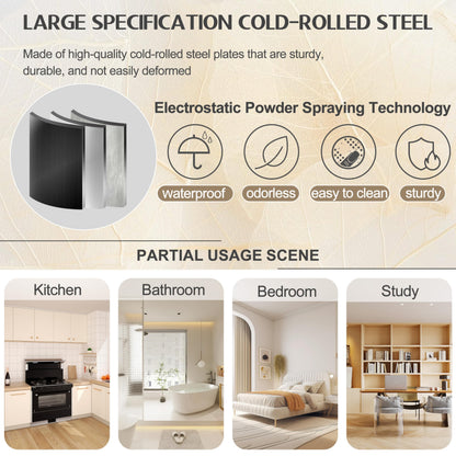 GAIOUS 75.2" Tall Metal Kitchen Pantry Storage Cabinets with 2 Door and 5 Adjustable Shelves, Cupboard for Kitchen, Dining Room, Living Room and Bathroom, White